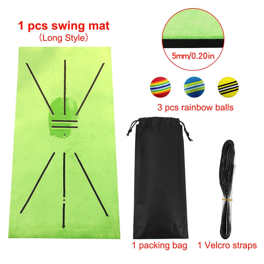 30x60cm Golf hitting Carpet Indoor Outdoor Training  Mini Putting Ball Pad Practice Mat Detection Batting w 3 Pcs Practice Ball