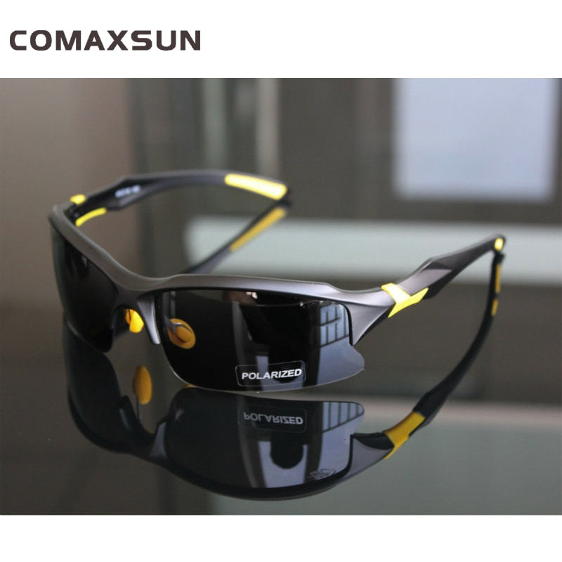 COMAXSUN Professional Polarized Glasses Sports Sunglasses UV 400 Tr90