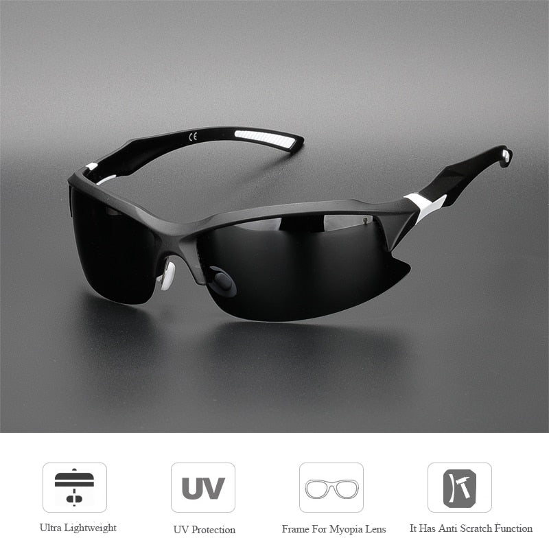 COMAXSUN Professional Polarized Glasses Sports Sunglasses UV 400 Tr90