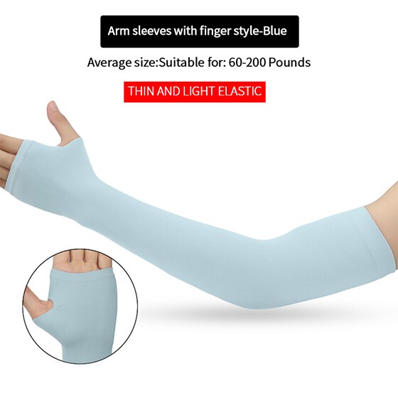 1 Pair Arm Sleeves Arm Warmer Sun UV Protection Long Fingerless Gloves Running Fishing Ridding Golf Arm Sleeves