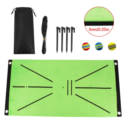 30x60cm Golf hitting Carpet Indoor Outdoor Training  Mini Putting Ball Pad Practice Mat Detection Batting w 3 Pcs Practice Ball