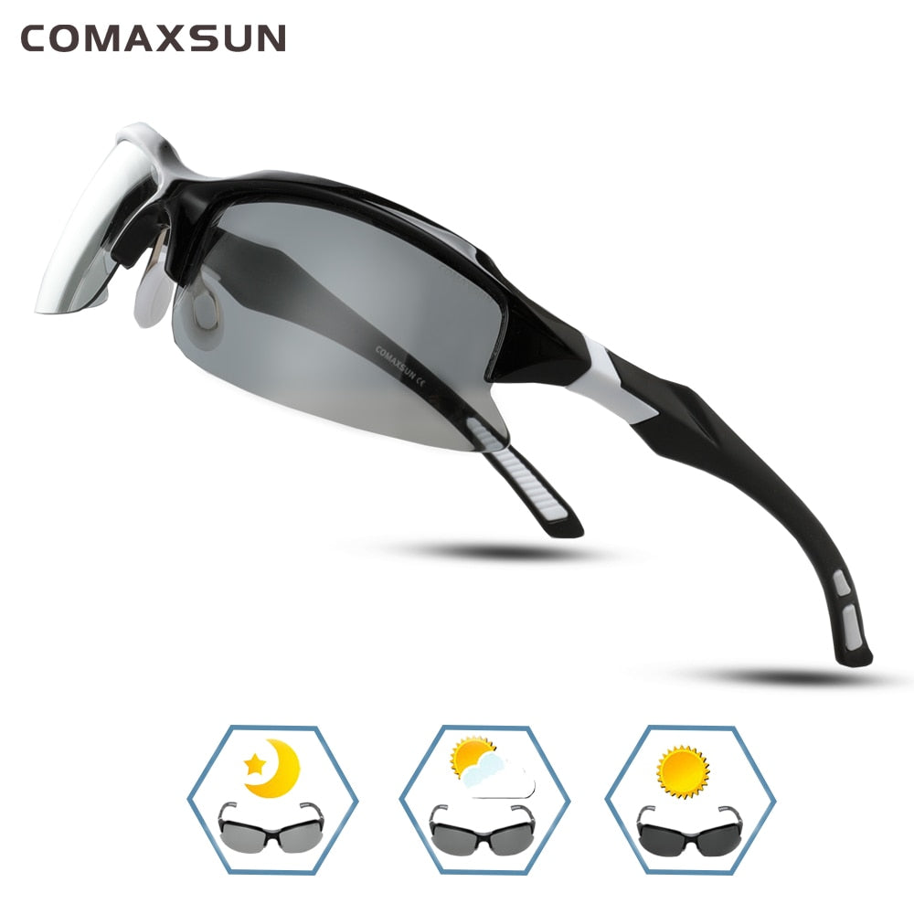 COMAXSUN Professional Polarized Glasses Sports Sunglasses UV 400 Tr90