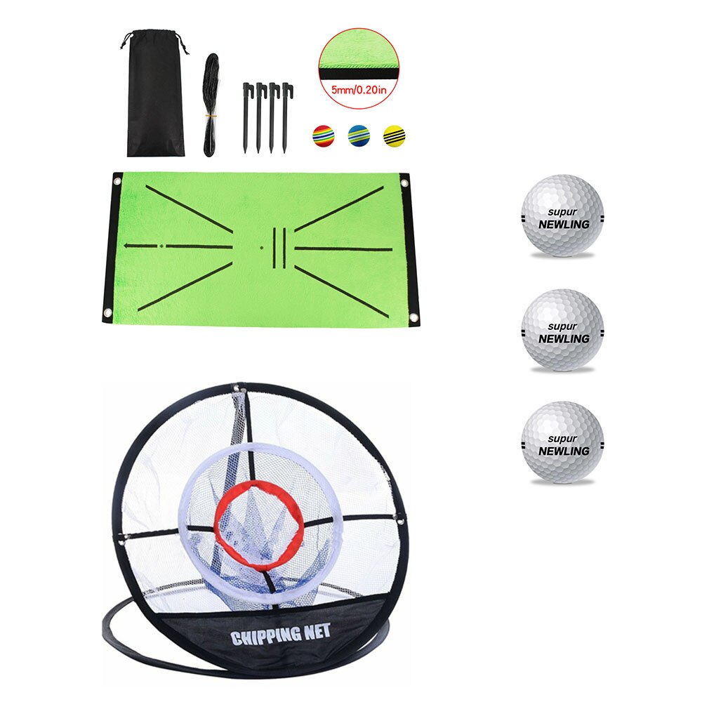 30x60cm Golf hitting Carpet Indoor Outdoor Training  Mini Putting Ball Pad Practice Mat Detection Batting w 3 Pcs Practice Ball