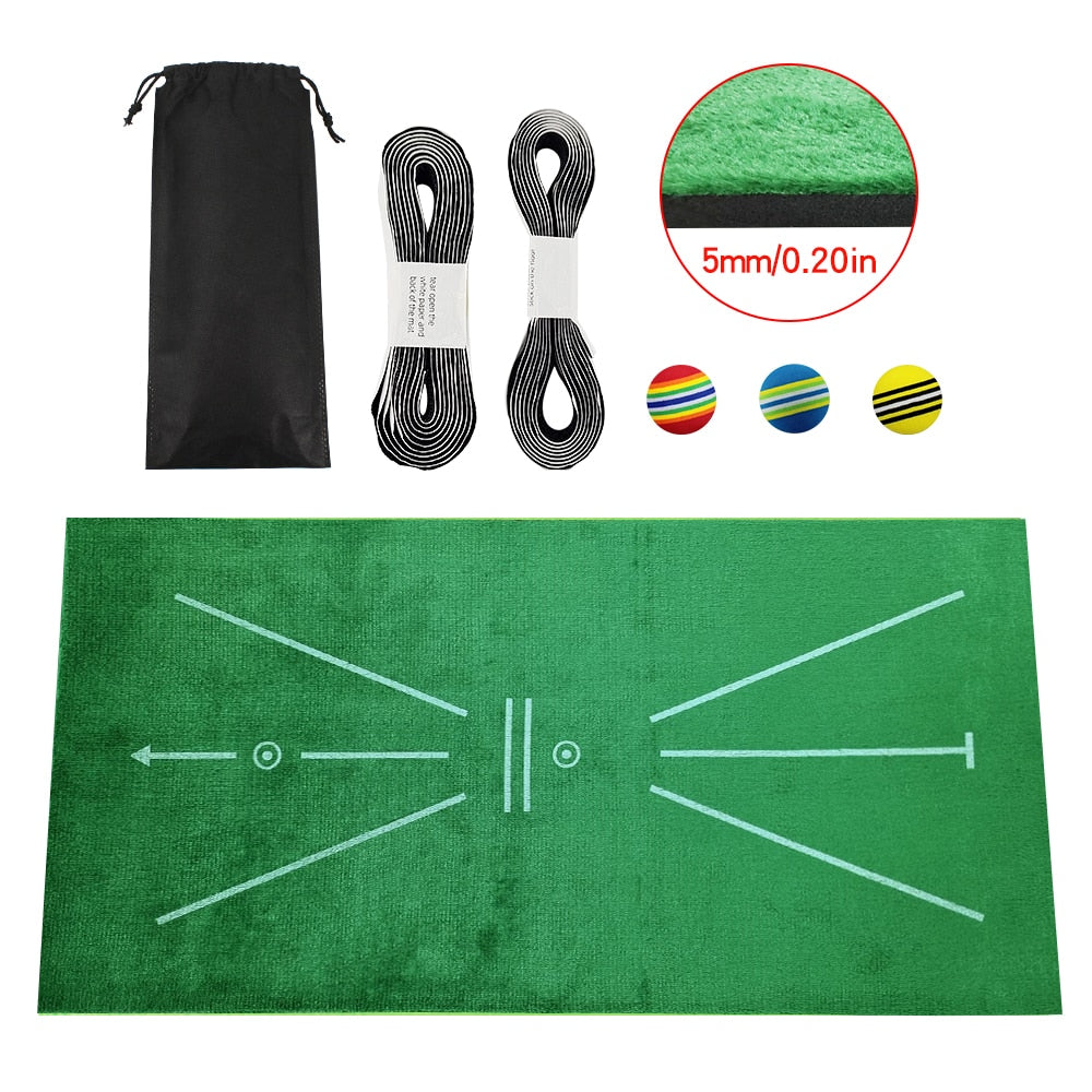 30x60cm Golf hitting Carpet Indoor Outdoor Training  Mini Putting Ball Pad Practice Mat Detection Batting w 3 Pcs Practice Ball